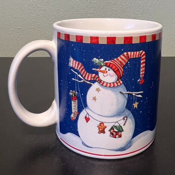 Trio of Vintage Sakura WINTER BUDDIES Stoneware Mugs w/ Art by Sandi Gore  Evans - Picture 3 of 8